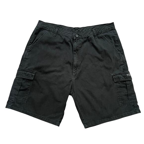 Wrangler Mens 100% Cotton Black Cargo Regular‎ Fit Utility Hiking Shorts 40 - Picture 1 of 10